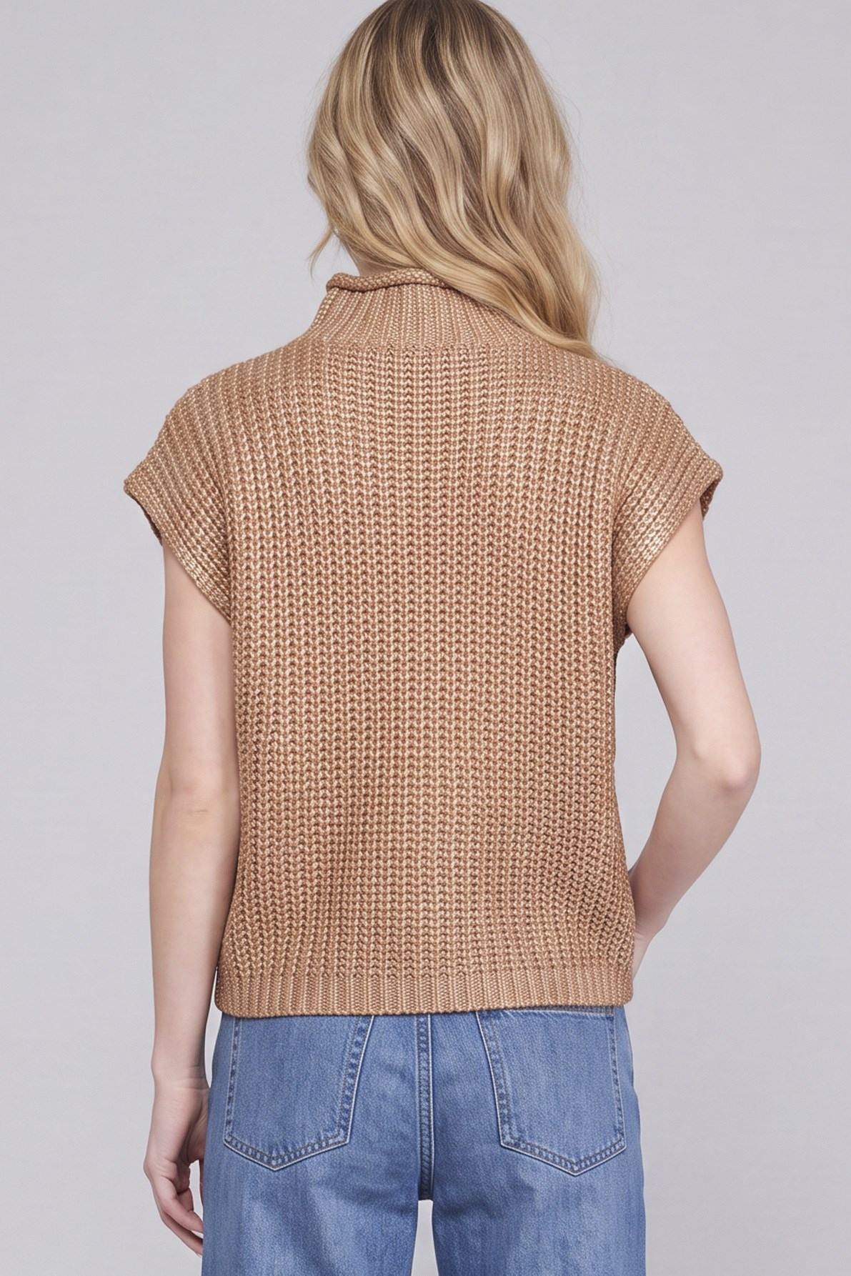 The Golden Hour Metallic Sweater Top