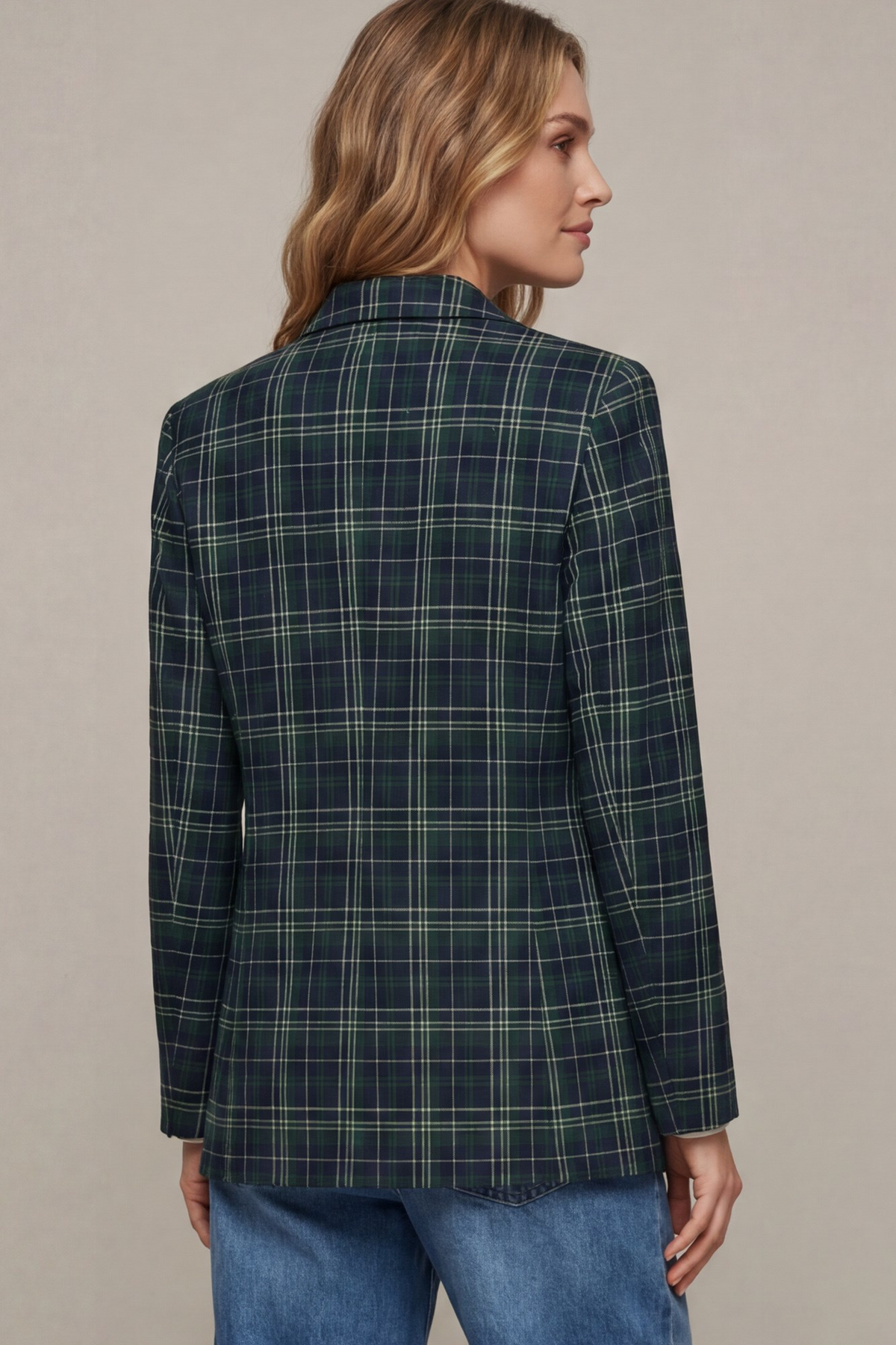 The Evergreen Edit Plaid Blazer