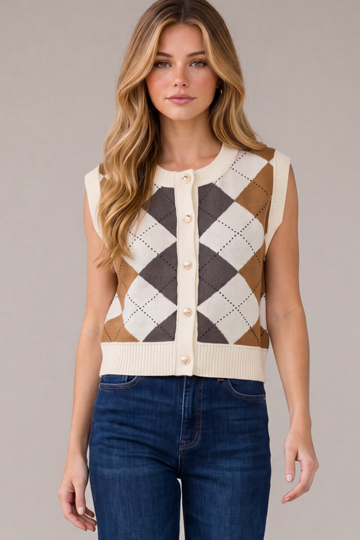 The Prep Rally Argyle Vest