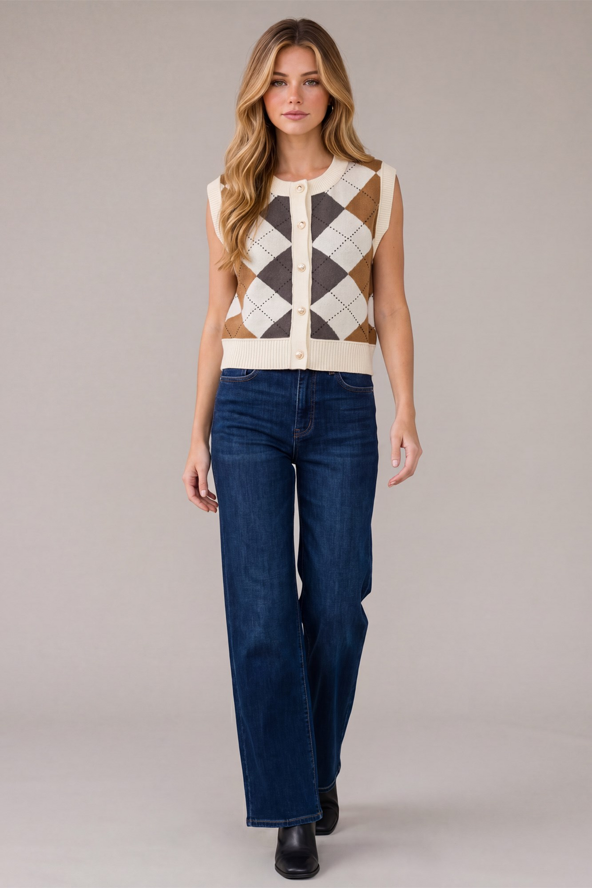 The Prep Rally Argyle Vest