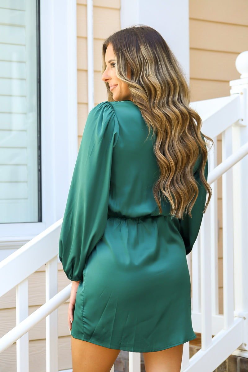 silk dresses date night dresses green dress emerald dress dresses for formal dresses for homecoming cute and trendy dresses long sleeve dresses satin and silk dresses satin dresses silky dresses night out dresses