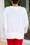 ivory longsleeve shirt long sleeve tops white tops white long sleeve loungewear cozy tops comfy tops