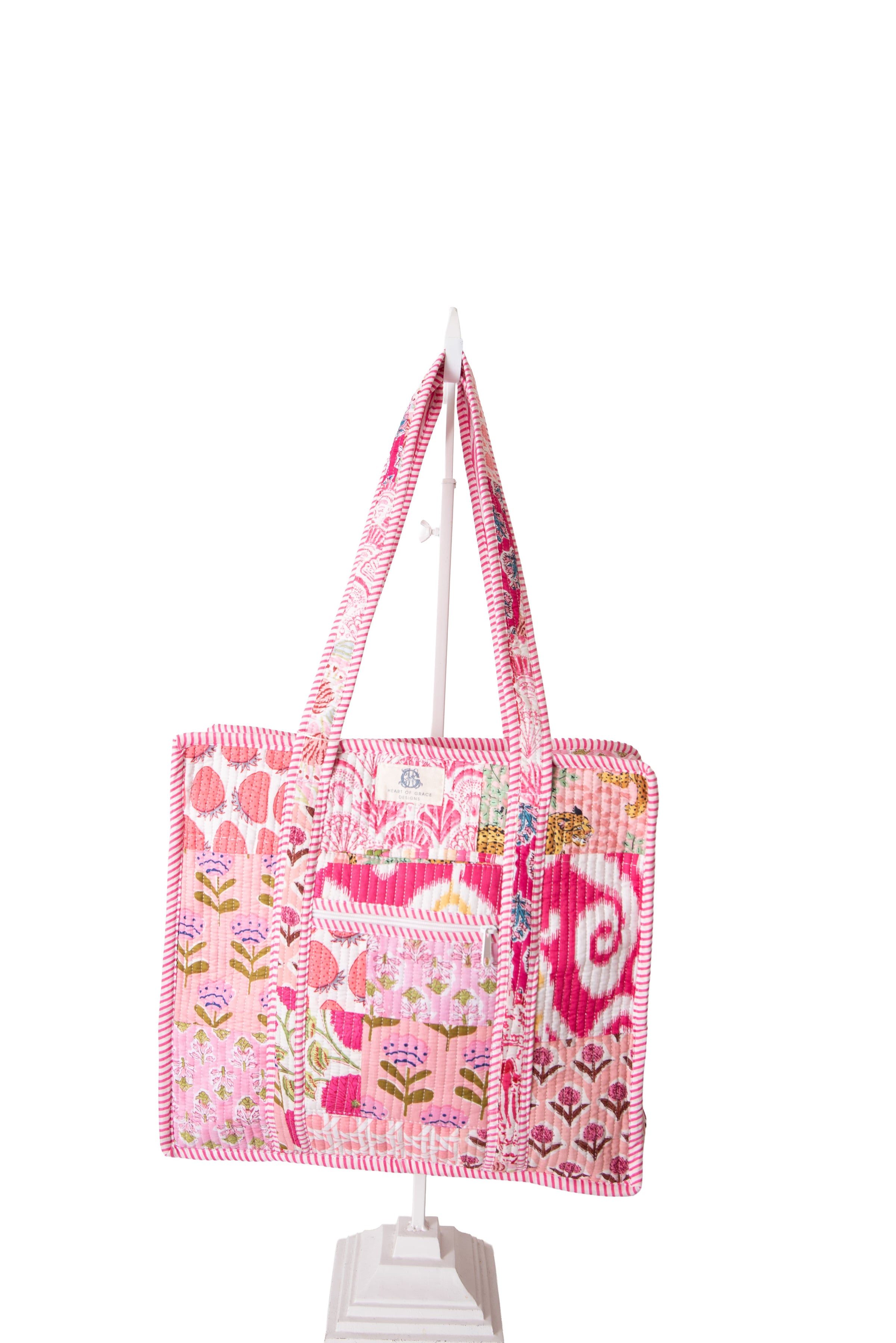 Heart Of Grace Quilted Tote Bag