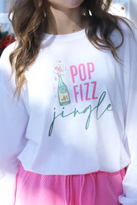 Pop Fizz Jingle Long Sleeve Crew Neck T-Shirt